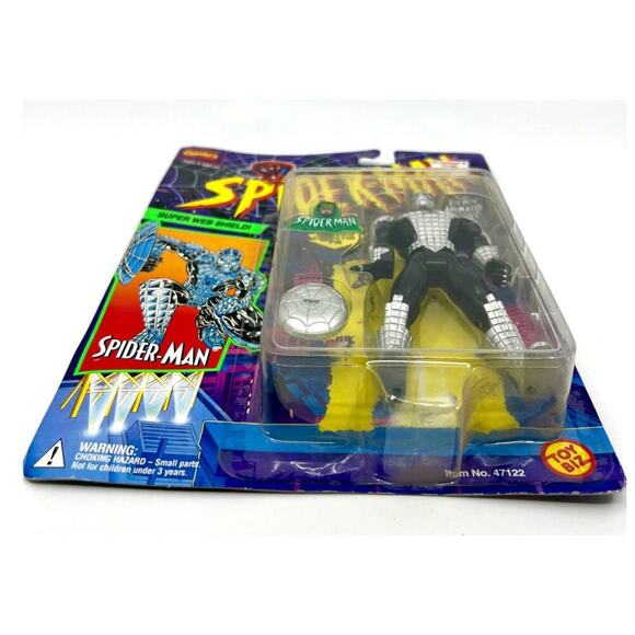 1994 Marvel Spider-Man~ Super Web Shield Action Figure ToyBiz MOC - Picture 2 of 5